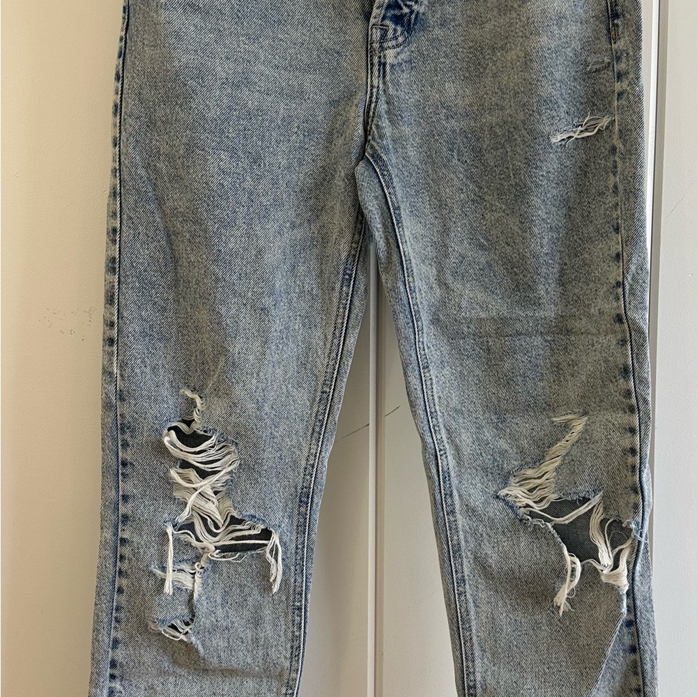 Hidden Distressed Blue Jeans
